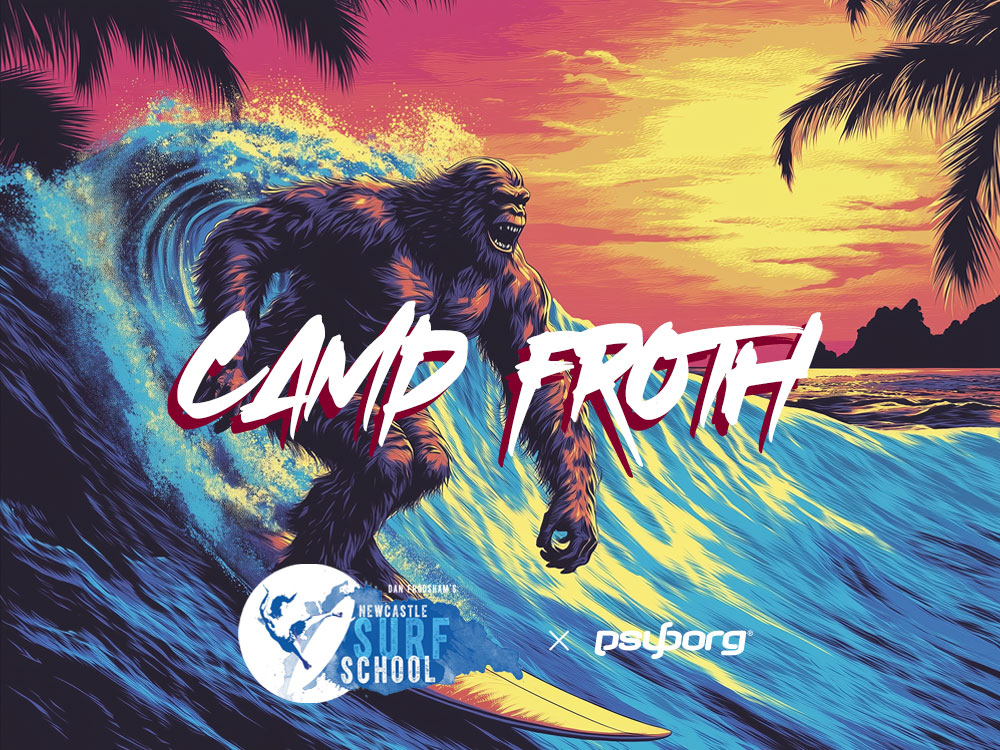 Limited Edition Camp Froth T-Shirts for Newcastle Surf School